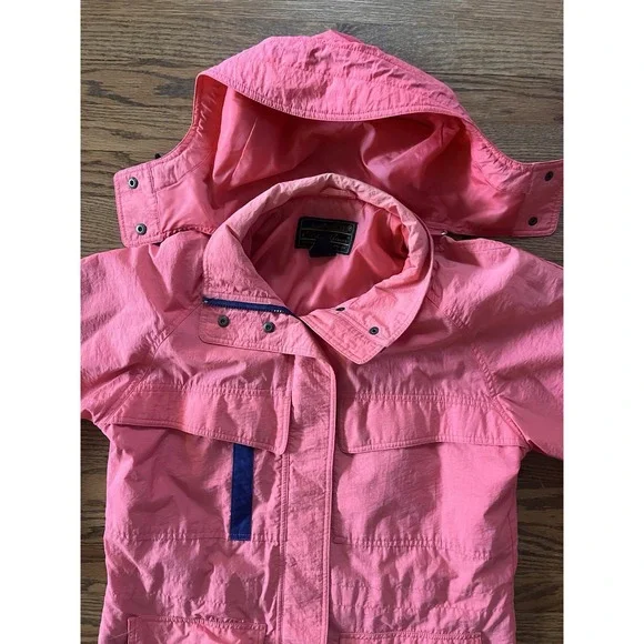 Vintage 90s Eddie Bauer Parka Coat Pink Removable Hood Women's Size Medium‎ - Picture 2 of 12